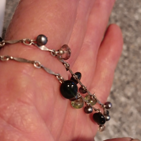 STERLING PC MULTI GEMSTONE NECKLACE - Picture 3 of 7